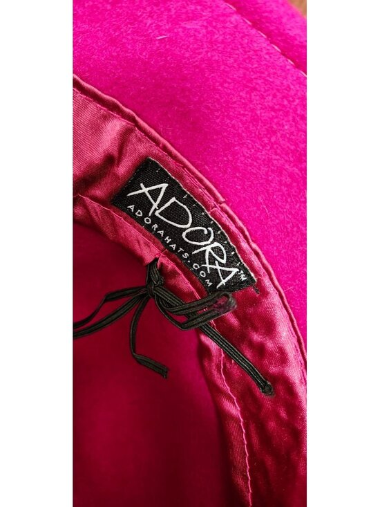 Adora Women’s Fuchsia 100% Wool Cloche Hat Flower One Size Vintage Style main image 10